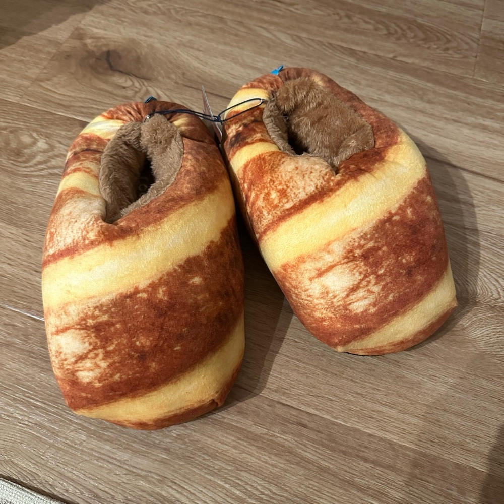 Coddies Cozy Loaf Bread Slippers Fuzzy
